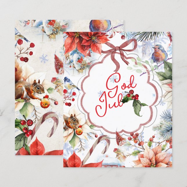 Färglös julfoto-dekorativ fyllning kudde (Fram/baksida)