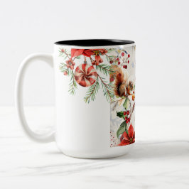 Färglös julfoto-dekorativ fyllning kudde Två-Tonad mugg