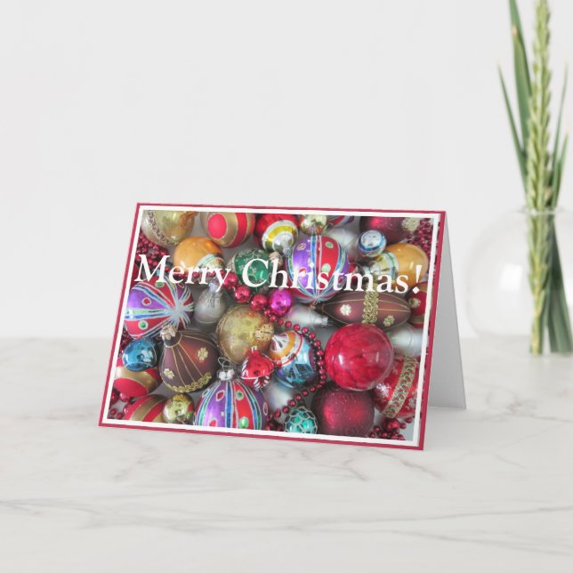 Färglös julsamling för prydnadsföremål helgkort (Framsida)