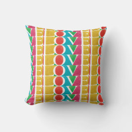 färglös KÄRLEK KÄRLEK KÄRLEK god jul Kudde