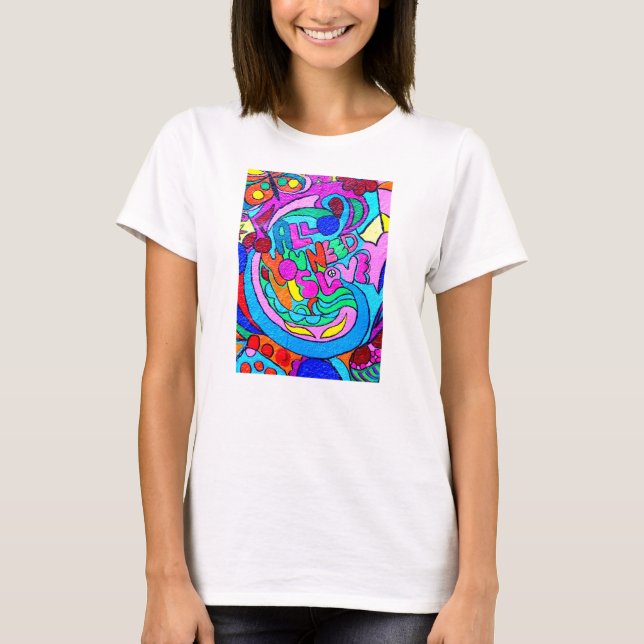 färglös kärlek-tehirt tee shirt (Framsida)