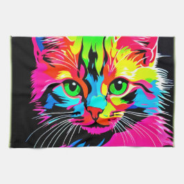 Färglös kattdesign kökshandduk