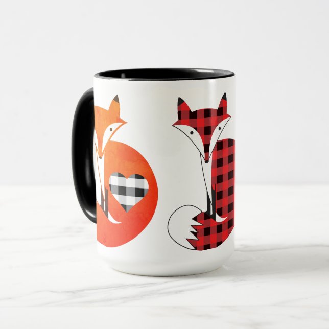 Färglös Land Fox-design Mugg (Framsida vänster)