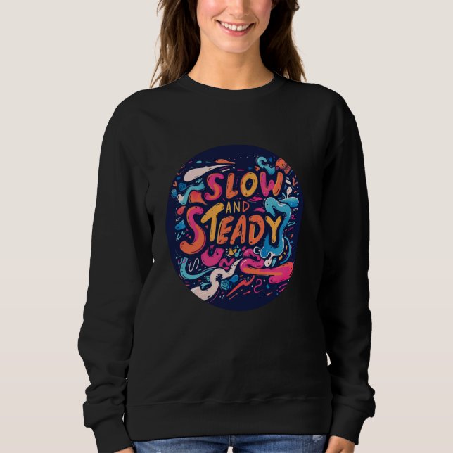 Färglös långsam och stabil kostym för Man och kvin T Shirt (Framsida)