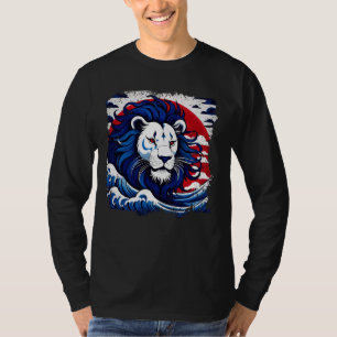 Färglös Lejon huvudkonst för Lejon Älskare med Uki T Shirt