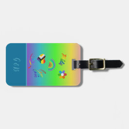 färglös lgbtq gay pride månad bagagebricka