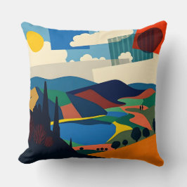 Färglös liggande design kudde