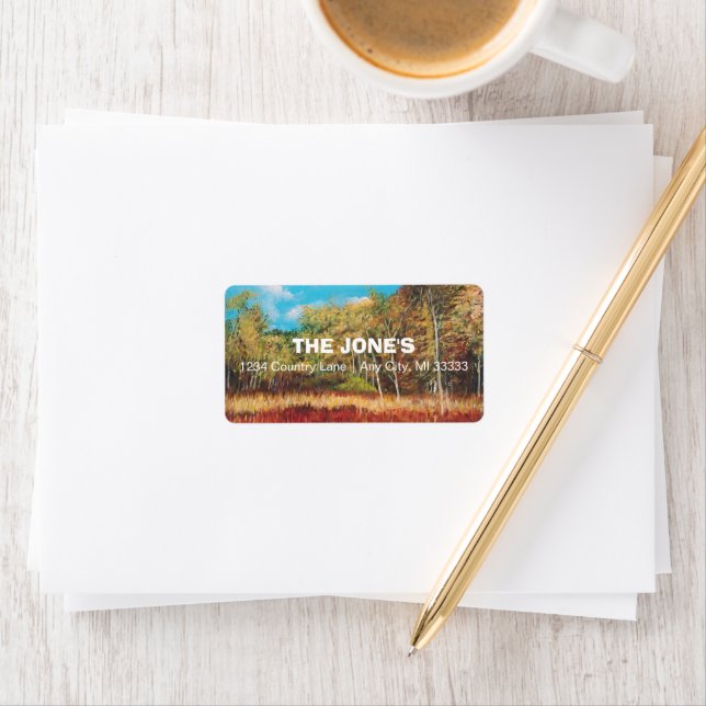 Färglös liggande etikett adressetikett (Insitu)