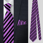 Färglös Lila Rand Mönster Slips<br><div class="desc">Färgfull Lila Rand Mönster nacke slips.</div>