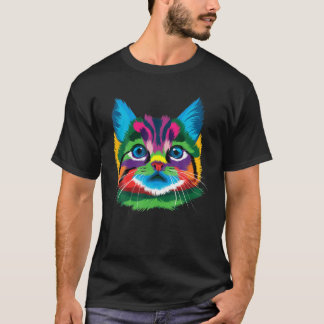 Färglös liten katt för älskare t shirt