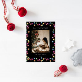 Färglös Ljus ett foto Julkort