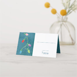 Färglös Ljus på blå bakgrund Placeringskort