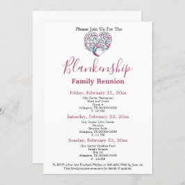 Färglös mall för återförening av Hjärtformade Träd