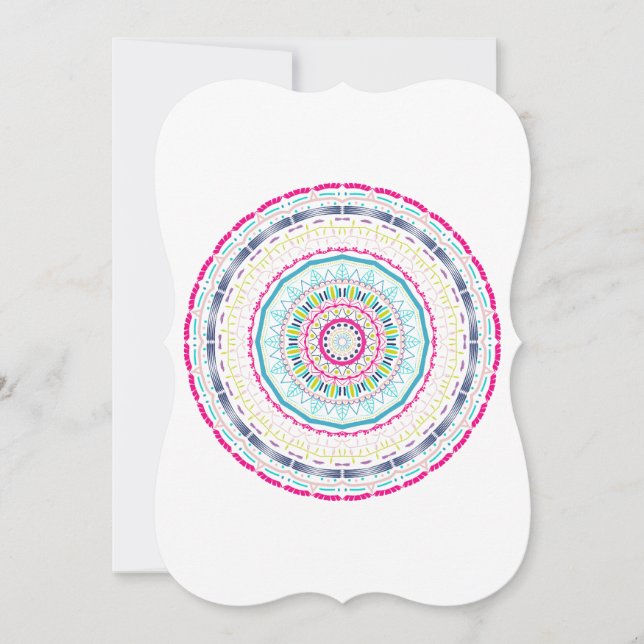 färglös mandala anteckningskort (Framsida)