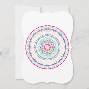 färglös mandala anteckningskort