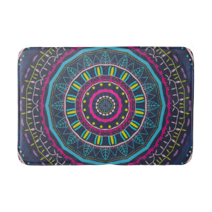 färglös mandala badrumsmatta