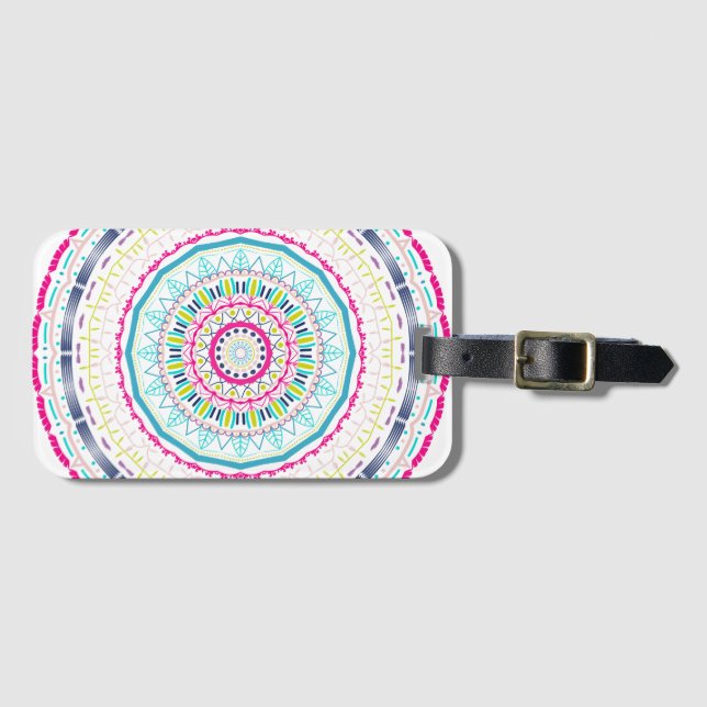 färglös mandala bagagebricka (Framsida horisontal)