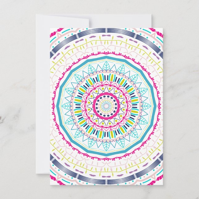 färglös mandala julkort (Framsida)