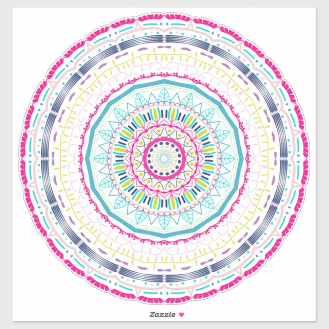 färglös mandala klistermärken (Ark)