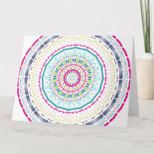 färglös mandala kort