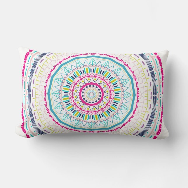 färglös mandala lumbarkudde (Framsida)