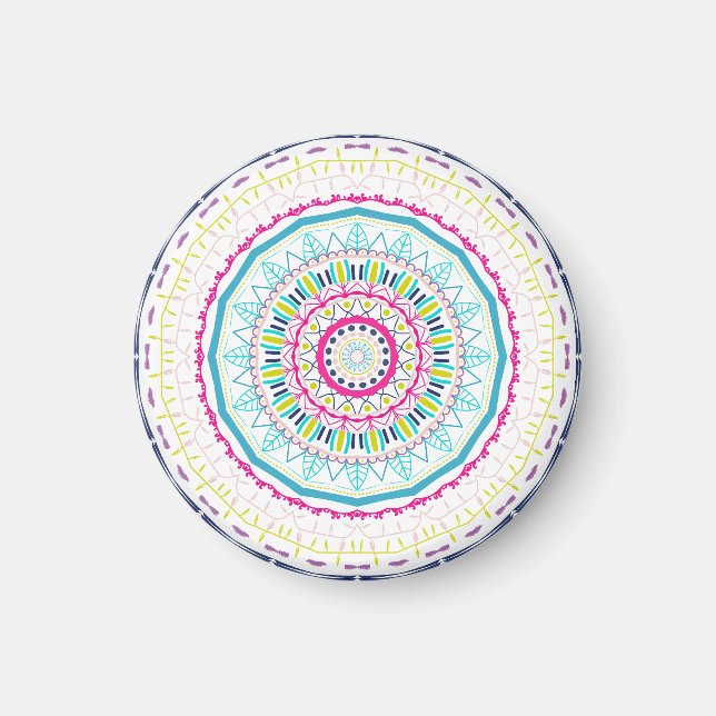färglös mandala magnet (Framsidan)