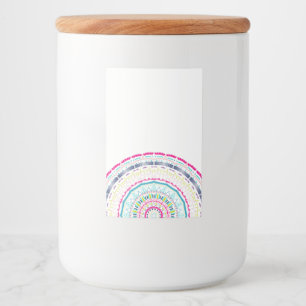 färglös mandala mat etikett