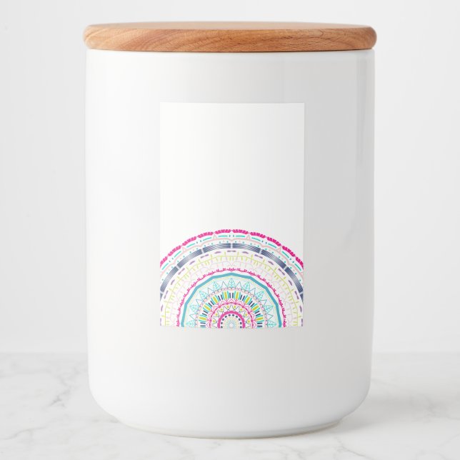 färglös mandala mat etikett (Framsida)