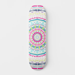 färglös mandala mini skateboard bräda 18,5 cm