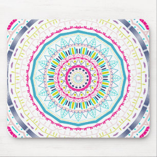färglös mandala musmatta