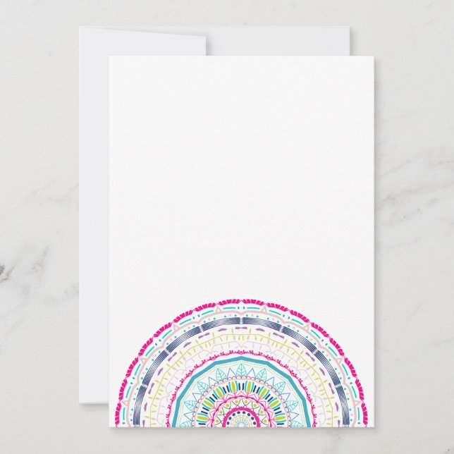 färglös mandala tack kort (Framsida)