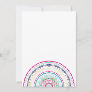 färglös mandala tack kort