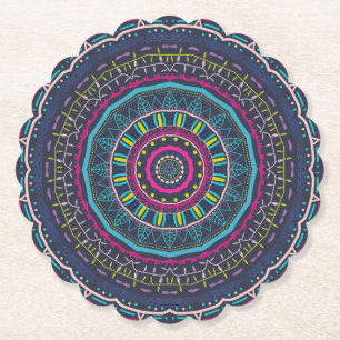 färglös mandala underlägg papper