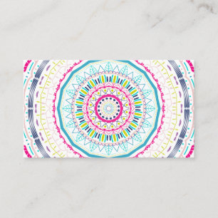 färglös mandala visitkort