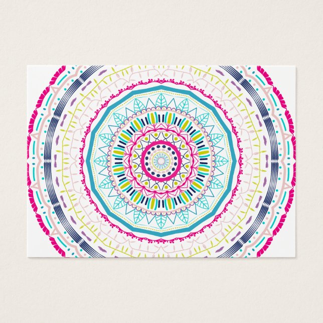 färglös mandala visitkort (Framsidan)