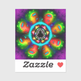 färglös mandelbrotfraktur klistermärken