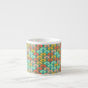 färglös modern Trendig Geometric Fish Espressomugg