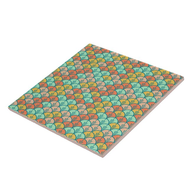  färglös modern Trendig Geometric Fish Kakelplatta (Sidan)
