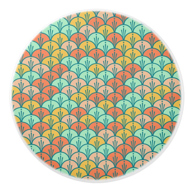  färglös modern Trendig Geometric Fish Knopp (Framsidan)