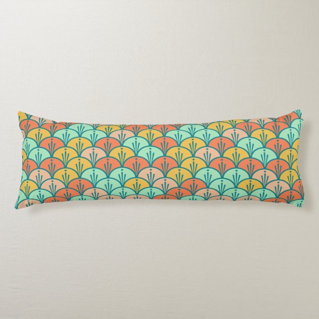  färglös modern Trendig Geometric Fish Kroppskudde (Framsidan)