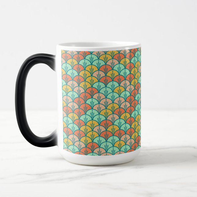  färglös modern Trendig Geometric Fish Magisk Mugg (Vänster)