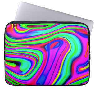 Färglös Neon Mönster. Köp nu Laptop Fodral