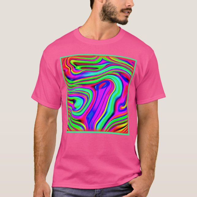 Färglös Neon Mönster. Köp nu T Shirt (Framsida)