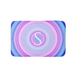 Färglös nyans Rosa Blue Monogram Badrumsmatta