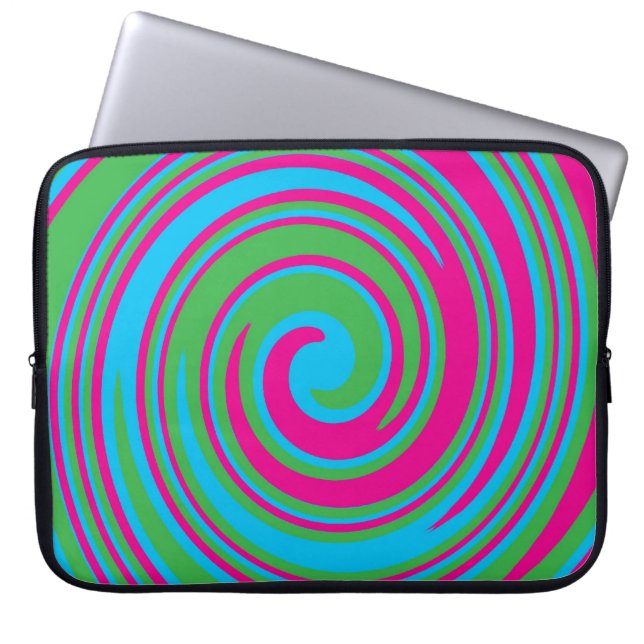 Färglös nykterhjulsutformning laptop sleeve (Framsidan)