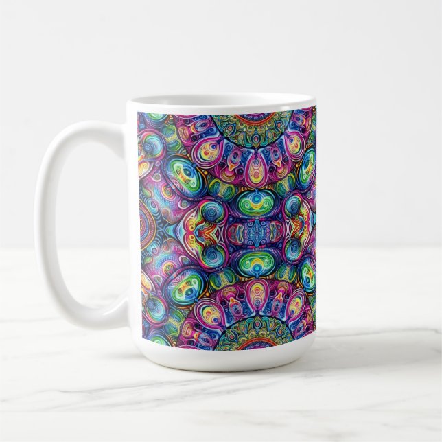 Färglös nyondesign kaffemugg (Vänster)