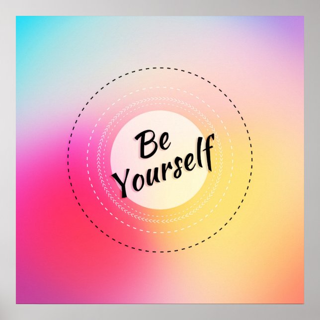 Färglös och inspirerande modern typografi-citat poster (Framsidan)