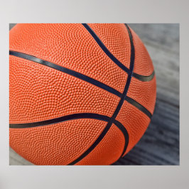 Färglös Orange Basketboll Poster