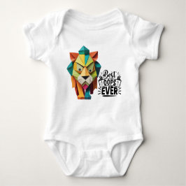 Färglös Origami Lejon teckningsdesign T Shirt