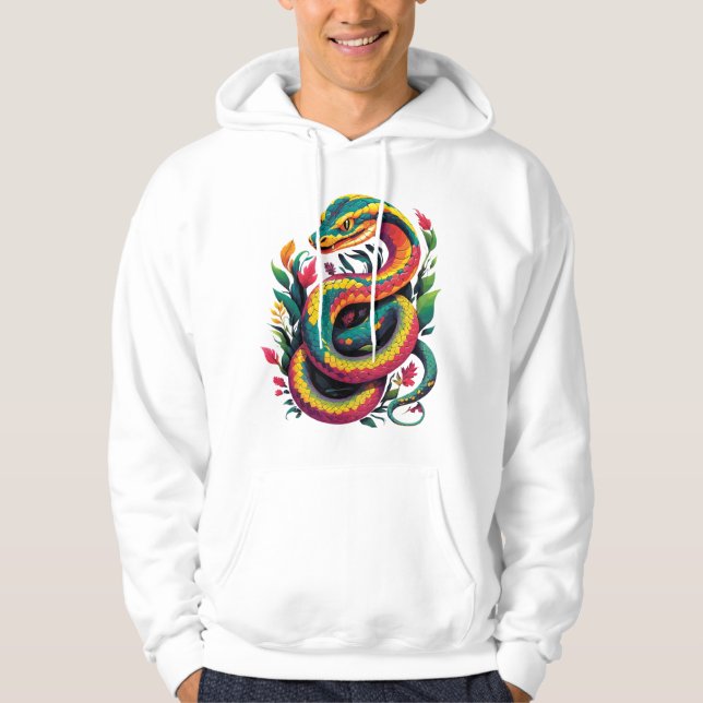 Färglös orm hoodie (Framsida)